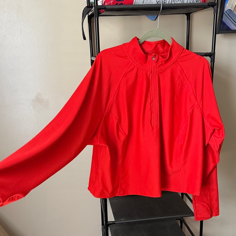 Old Navy Red Women’s Quarter-Zip Pullover Top